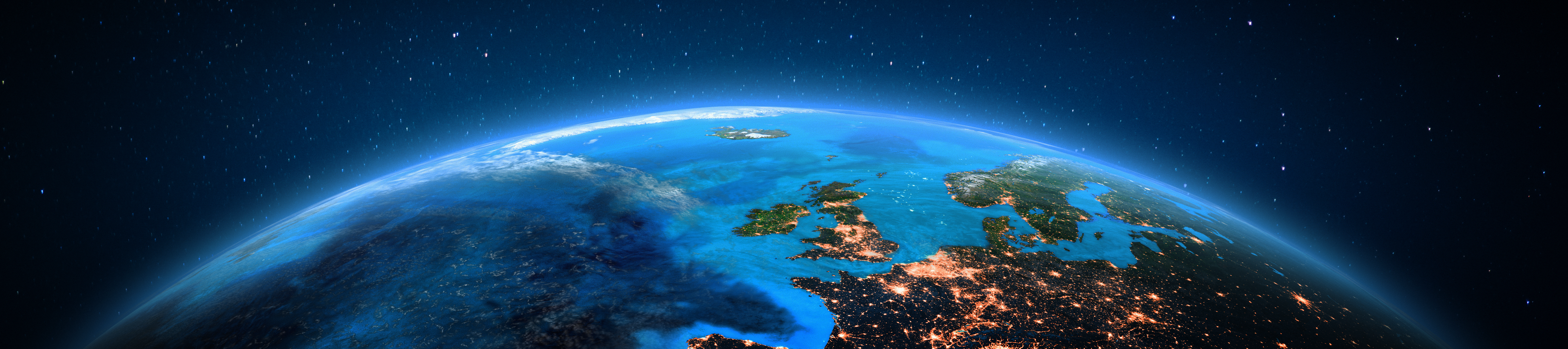 West Europe from space stock photo