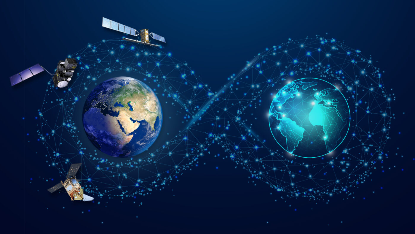 Digital twins are virtual representation that serves as a real-time digital counterpart of a physical object. At NCEO we are developing Digital Twins for a range of applications such as methane emissions from wetlands and soil moisture over Africa. Image ©ESA