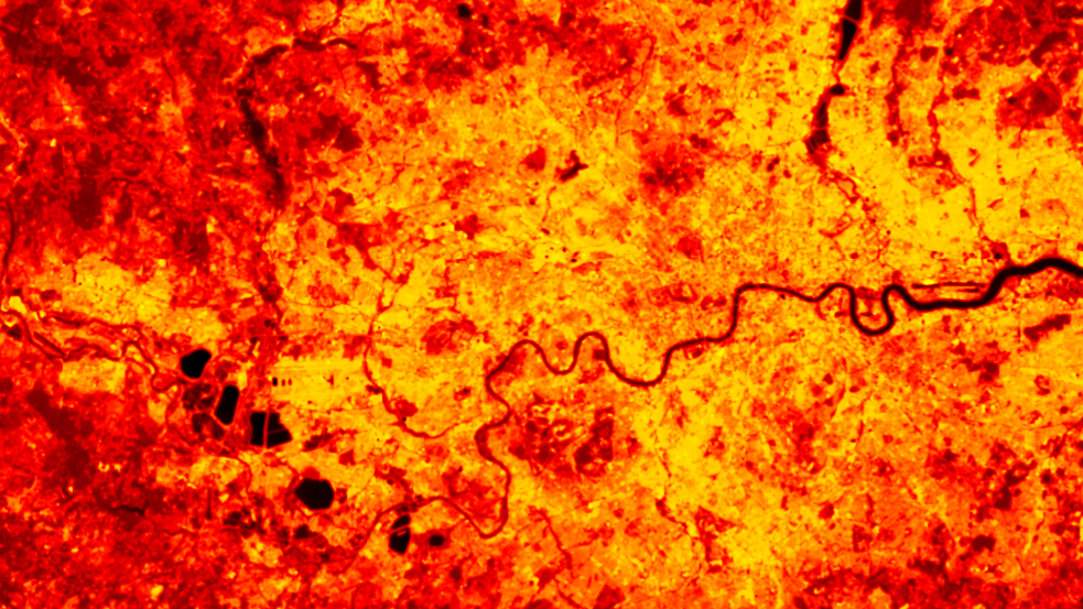 London, Land Surface Temperature map