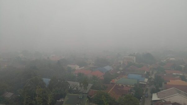 Severe air quality from peat smoke in Palangkaraya, Indonesia