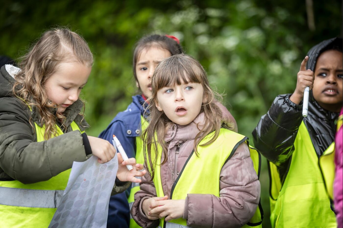 Students litter picking near Space Park Leicester